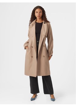 Vero Moda Trencz Doreen 10301287 Beżowy Regular Fit ze sklepu MODIVO w kategorii Płaszcze damskie - zdjęcie 181121792