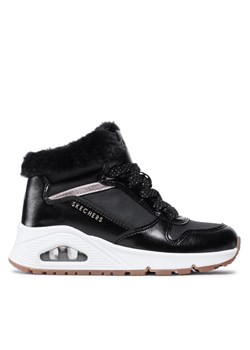 Skechers Sneakersy Uno Cozy On Air 310518L/BKRG Czarny ze sklepu MODIVO w kategorii Buty zimowe dziecięce - zdjęcie 181121911