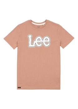 Lee T-Shirt Large Puff Print LEE0138 Brązowy Regular Fit ze sklepu MODIVO w kategorii Bluzki dziewczęce - zdjęcie 181121922