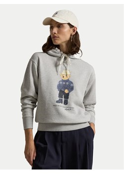 Polo Ralph Lauren Bluza 211947964001 Szary Relaxed Fit ze sklepu MODIVO w kategorii Bluzy damskie - zdjęcie 181122041
