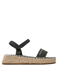 Calvin Klein Jeans Espadryle Rope Wedge V3A7-80839-1708 S Czarny ze sklepu MODIVO w kategorii Espadryle damskie - zdjęcie 181122054