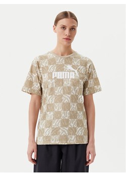 Puma T-Shirt Ess Graphic 685070 Beżowy Loose Fit ze sklepu MODIVO w kategorii Bluzki damskie - zdjęcie 181122454