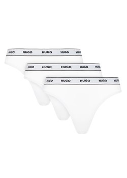 HUGO Komplet 3 par stringów 50480150 Biały ze sklepu MODIVO w kategorii Majtki damskie - zdjęcie 181122724