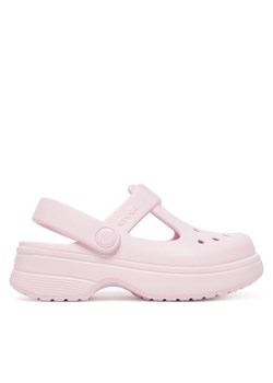 Crocs Sandały Classic Mary Jane Clog K 210615 Różowy ze sklepu MODIVO w kategorii Sandały dziecięce - zdjęcie 181122793