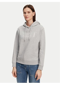 Gant Bluza 4200503 Szary Regular Fit ze sklepu MODIVO w kategorii Bluzy damskie - zdjęcie 181123032