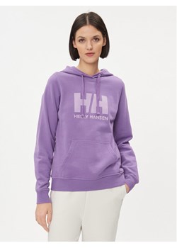 Helly Hansen Bluza Logo 33978 Fioletowy Regular Fit ze sklepu MODIVO w kategorii Bluzy damskie - zdjęcie 181123123
