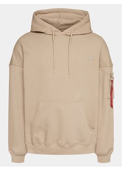 Alpha Industries Bluza Essentials 146335 Beżowy Relaxed Fit ze sklepu MODIVO w kategorii Bluzy męskie - zdjęcie 181123281