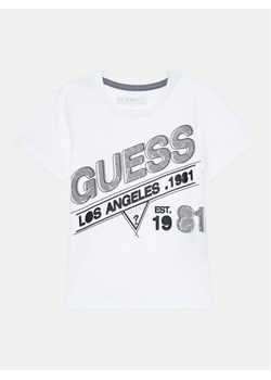 Guess T-Shirt N4BI10 I3Z14 Biały Regular Fit ze sklepu MODIVO w kategorii T-shirty chłopięce - zdjęcie 181123722