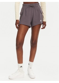 adidas Kolarki Essentials 3-Stripes JD0915 Szary Slim Fit ze sklepu MODIVO w kategorii Szorty - zdjęcie 181123763