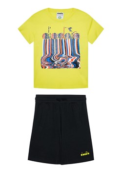 Diadora Komplet t-shirt i szorty sportowe Logo Drip 102.177131 Żółty Regular Fit ze sklepu MODIVO w kategorii Komplety chłopięce - zdjęcie 181124080