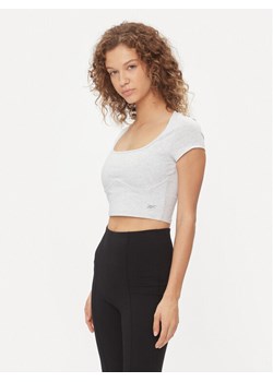 Reebok T-Shirt Essentials IL4646 Szary Regular Fit ze sklepu MODIVO w kategorii Bluzki damskie - zdjęcie 181124351