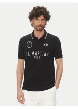 La Martina Polo Yeshayahu MAP320 PK001 Czarny Regular Fit ze sklepu MODIVO w kategorii T-shirty męskie - zdjęcie 181124514