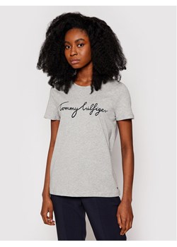 Tommy Hilfiger T-Shirt Heritage Graphic WW0WW24967 Szary Regular Fit ze sklepu MODIVO w kategorii Bluzki damskie - zdjęcie 181124861