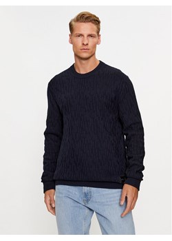 Hugo Sweter Sovrain 50492805 Granatowy Relaxed Fit ze sklepu MODIVO w kategorii Swetry męskie - zdjęcie 181125020