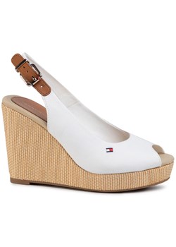 Tommy Hilfiger Espadryle Iconic Elena Sling Back Wedge FW0FW04789 Écru ze sklepu MODIVO w kategorii Sandały damskie - zdjęcie 181125210