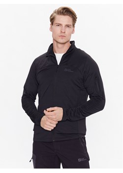 Jack Wolfskin Bluza techniczna Prelight 1711001 Czarny Regular Fit ze sklepu MODIVO w kategorii Bluzy męskie - zdjęcie 181125243