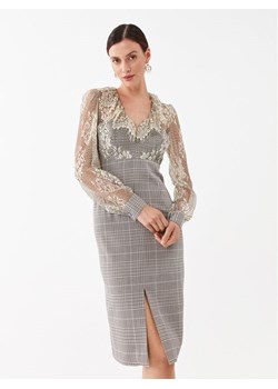 TWINSET Sukienka codzienna 232TP2630 Szary Regular Fit ze sklepu MODIVO w kategorii Sukienki - zdjęcie 181125320