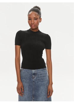 Hugo Bluzka Sarpharim 50514269 Czarny Slim Fit ze sklepu MODIVO w kategorii Bluzki damskie - zdjęcie 181125384