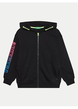 United Colors Of Benetton Bluza 3WFMC504K Czarny Regular Fit ze sklepu MODIVO w kategorii Bluzy chłopięce - zdjęcie 181125501