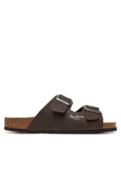 Pepe Jeans Klapki PMS90108 Brązowy - id: 0000304740237 - marki Pepe Jeans - 181125572 Pepe Jeans Klapki PMS90108 Brązowy ze sklepu MODIVO w kategorii Klapki męskie - zdjęcie 181125572