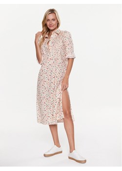 United Colors Of Benetton Sukienka codzienna 4THADV04P Écru Regular Fit ze sklepu MODIVO w kategorii Sukienki - zdjęcie 181125641
