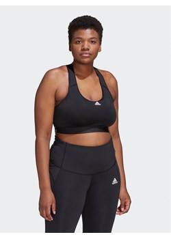 adidas Biustonosz sportowy adidas Powerreact Training Medium-Support Bra (Plus Size) HC7492 Czarny ze sklepu MODIVO w kategorii Biustonosze - zdjęcie 181126322