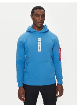 Alpha Industries Bluza Puff Print 146338 Niebieski Regular Fit ze sklepu MODIVO w kategorii Bluzy męskie - zdjęcie 181126430