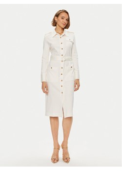 Tommy Hilfiger Sukienka koszulowa Utility Shirt Dress Ls WW0WW42269 Biały Regular Fit ze sklepu MODIVO w kategorii Sukienki - zdjęcie 181126480