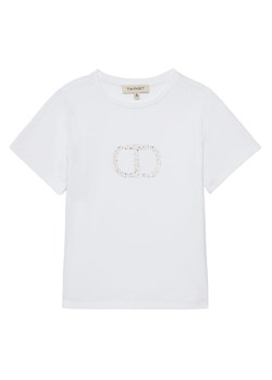 TWINSET T-Shirt 251GJ2485 Biały Regular Fit - id: 0000304960789 - marki Twinset - 181126671 TWINSET T-Shirt 251GJ2485 Biały Regular Fit ze sklepu MODIVO w kategorii Bluzki dziewczęce - zdjęcie 181126671