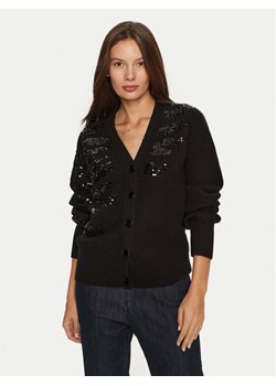 DKNY Kardigan P4MXAQ60 Czarny Regular Fit - id: 0000304268984 - marki DKNY - 181126701 DKNY Kardigan P4MXAQ60 Czarny Regular Fit ze sklepu MODIVO w kategorii Swetry damskie - zdjęcie 181126701