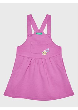 United Colors Of Benetton Sukienka codzienna 4LAAGV00H Fioletowy Regular Fit ze sklepu MODIVO w kategorii Sukienki dziewczęce - zdjęcie 181126822