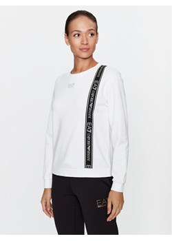 EA7 Emporio Armani Bluza 6RTM25 TJKWZ 1100 Biały Regular Fit ze sklepu MODIVO w kategorii Bluzy damskie - zdjęcie 181126840