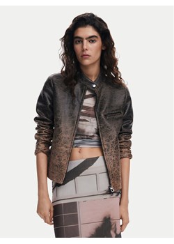 Desigual Kurtka skórzana 25SWEW44 Brązowy Regular Fit ze sklepu MODIVO w kategorii Kurtki damskie - zdjęcie 181126874