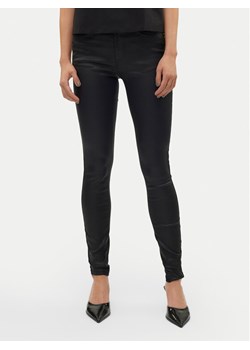 Vero Moda Spodnie z imitacji skóry Flash 10314591 Czarny Skinny Fit ze sklepu MODIVO w kategorii Spodnie damskie - zdjęcie 181126923