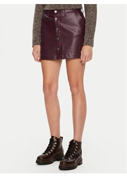ONLY Spódnica z imitacji skóry Amazing 15331876 Bordowy Slim Fit ze sklepu MODIVO w kategorii Spódnice - zdjęcie 181126993