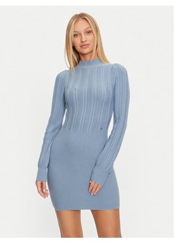 Guess Sukienka dzianinowa Livia W4BK08 Z2V42 Niebieski Regular Fit - id: 0000304253980 - marki Guess - 181127021 Guess Sukienka dzianinowa Livia W4BK08 Z2V42 Niebieski Regular Fit ze sklepu MODIVO w kategorii Sukienki - zdjęcie 181127021
