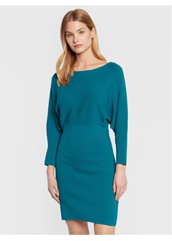 Sisley Sukienka dzianinowa 11APMV004 Turkusowy Regular Fit ze sklepu MODIVO w kategorii Sukienki - zdjęcie 181127161