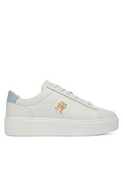 Tommy Hilfiger Sneakersy Platform Court Sneaker FW0FW08464 Biały ze sklepu MODIVO w kategorii Buty sportowe damskie - zdjęcie 181127404