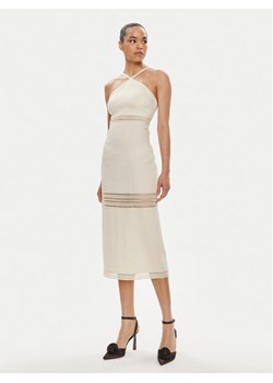 Patrizia Pepe Sukienka letnia 2A2729/A268-W362 Écru Slim Fit ze sklepu MODIVO w kategorii Sukienki - zdjęcie 181127601