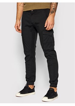 Jack&Jones Spodnie materiałowe Paul 12139912 Czarny Tapered Fit ze sklepu MODIVO w kategorii Spodnie męskie - zdjęcie 181127651