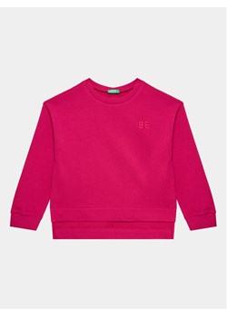 United Colors Of Benetton Bluza 3J68C10E1 Różowy Relaxed Fit ze sklepu MODIVO w kategorii Bluzy dziewczęce - zdjęcie 181127680