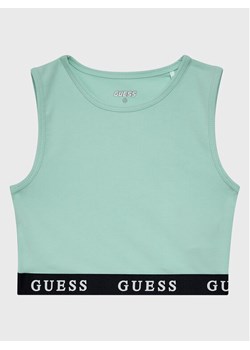 Guess Top J2YI34 KABR0 Niebieski Slim Fit ze sklepu MODIVO w kategorii Bluzki dziewczęce - zdjęcie 181127972