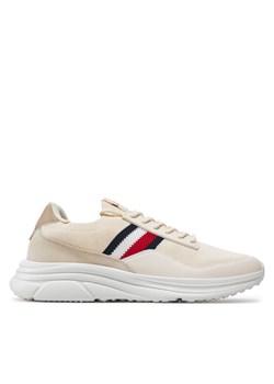 Tommy Hilfiger Sneakersy Modern Runner Premium Knit FM0FM05135 Beżowy ze sklepu MODIVO w kategorii Buty sportowe męskie - zdjęcie 181128044