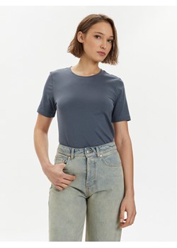 Gina Tricot T-Shirt Basic 17937 Niebieski Regular Fit ze sklepu MODIVO w kategorii Bluzki damskie - zdjęcie 181128070