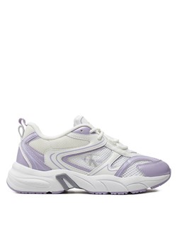 Calvin Klein Jeans Sneakersy Retro Tennis Low Lace Mh Ml Mtl YW0YW01463 Biały ze sklepu MODIVO w kategorii Buty sportowe damskie - zdjęcie 181128571
