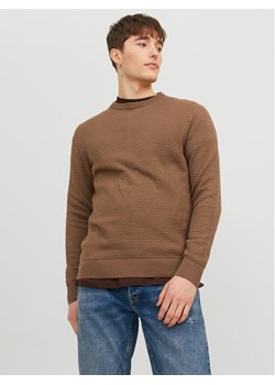 Jack&Jones Sweter 12212816 Brązowy Regular Fit ze sklepu MODIVO w kategorii Swetry męskie - zdjęcie 181128610