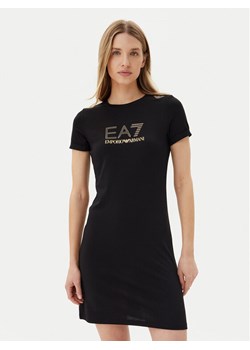 EA7 Emporio Armani Sukienka codzienna 7W000478 AF12500 UC001 Czarny Regular Fit ze sklepu MODIVO w kategorii Sukienki - zdjęcie 181128742
