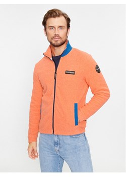 Napapijri Polar NP0A4HDP Pomarańczowy Regular Fit ze sklepu MODIVO w kategorii Bluzy męskie - zdjęcie 181128784
