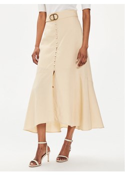 TWINSET Spódnica midi 241TP2523 Beżowy Flared Fit ze sklepu MODIVO w kategorii Spódnice - zdjęcie 181128833