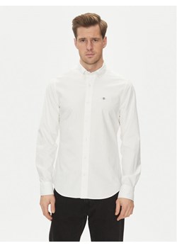 Gant Koszula Slim Oxford Stretch 3230115 Biały Slim Fit ze sklepu MODIVO w kategorii Koszule męskie - zdjęcie 181128864